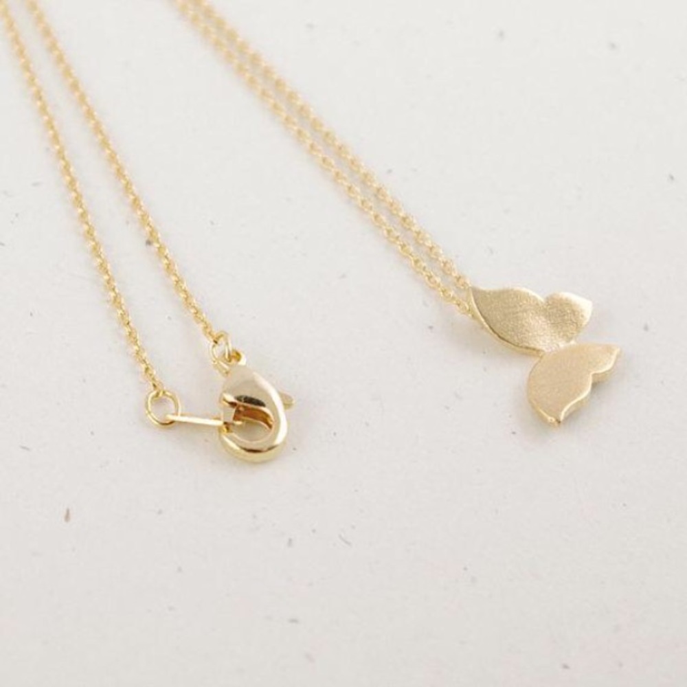 14k gold antler or 14k gold butterfly necklace - Picture 3 of 3